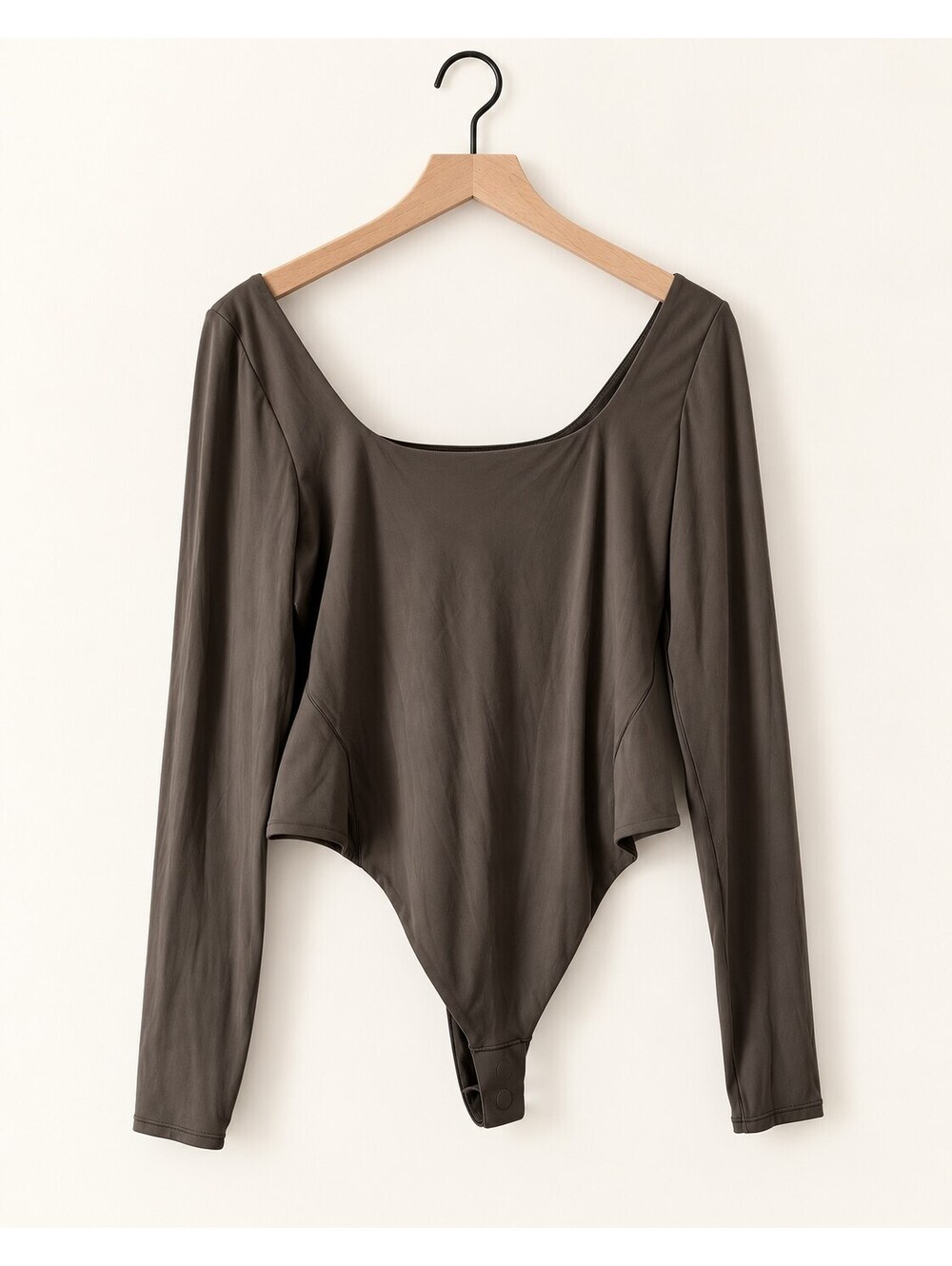 Lululemon Wundermost Nulu Square-Neck Long-Sleeve Bodysuit Army Green XL NWOT